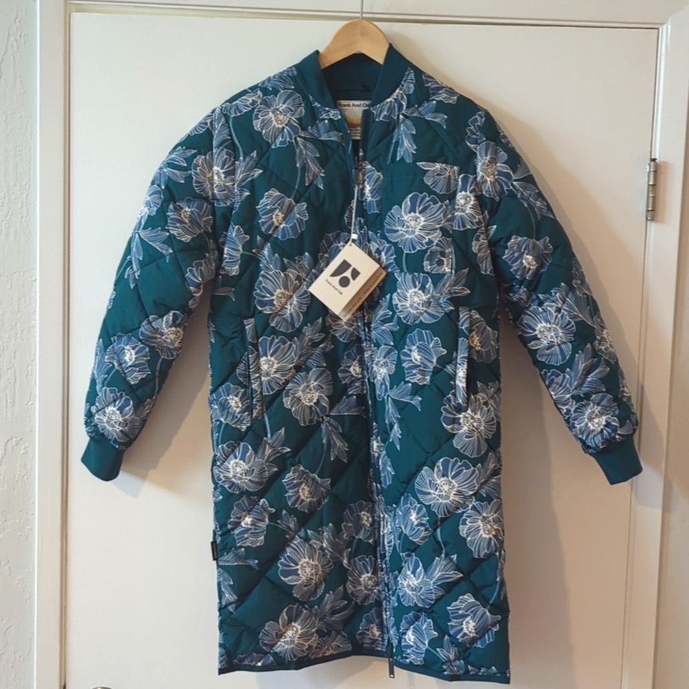 Frank & Oak Long Quilted Jacket S BNWT